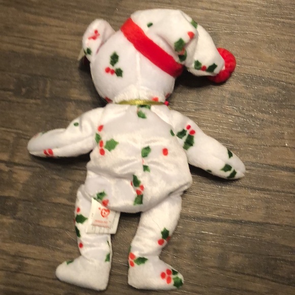 TY Beanie Baby 1998 Holiday Teddy - RETIRED - With Tag Protector and case - Picture 5 of 7
